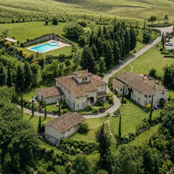 Aerial view of Borgo della Meliana