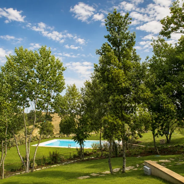 Gardens and swimming pool at the Borgo
