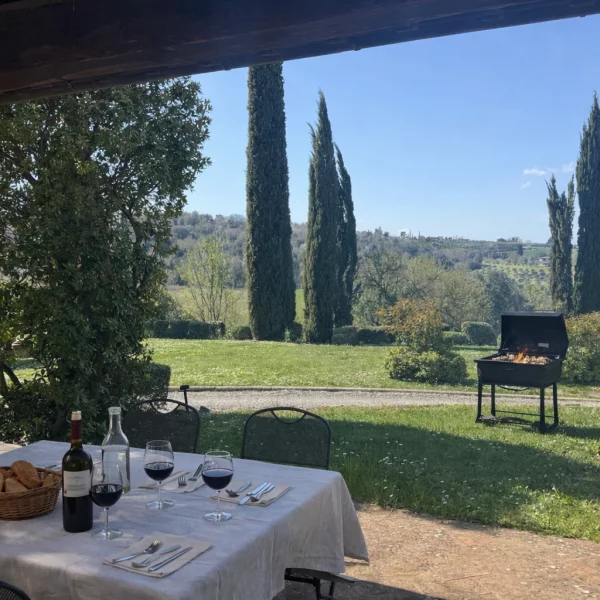 Outdoor table at the Borgo